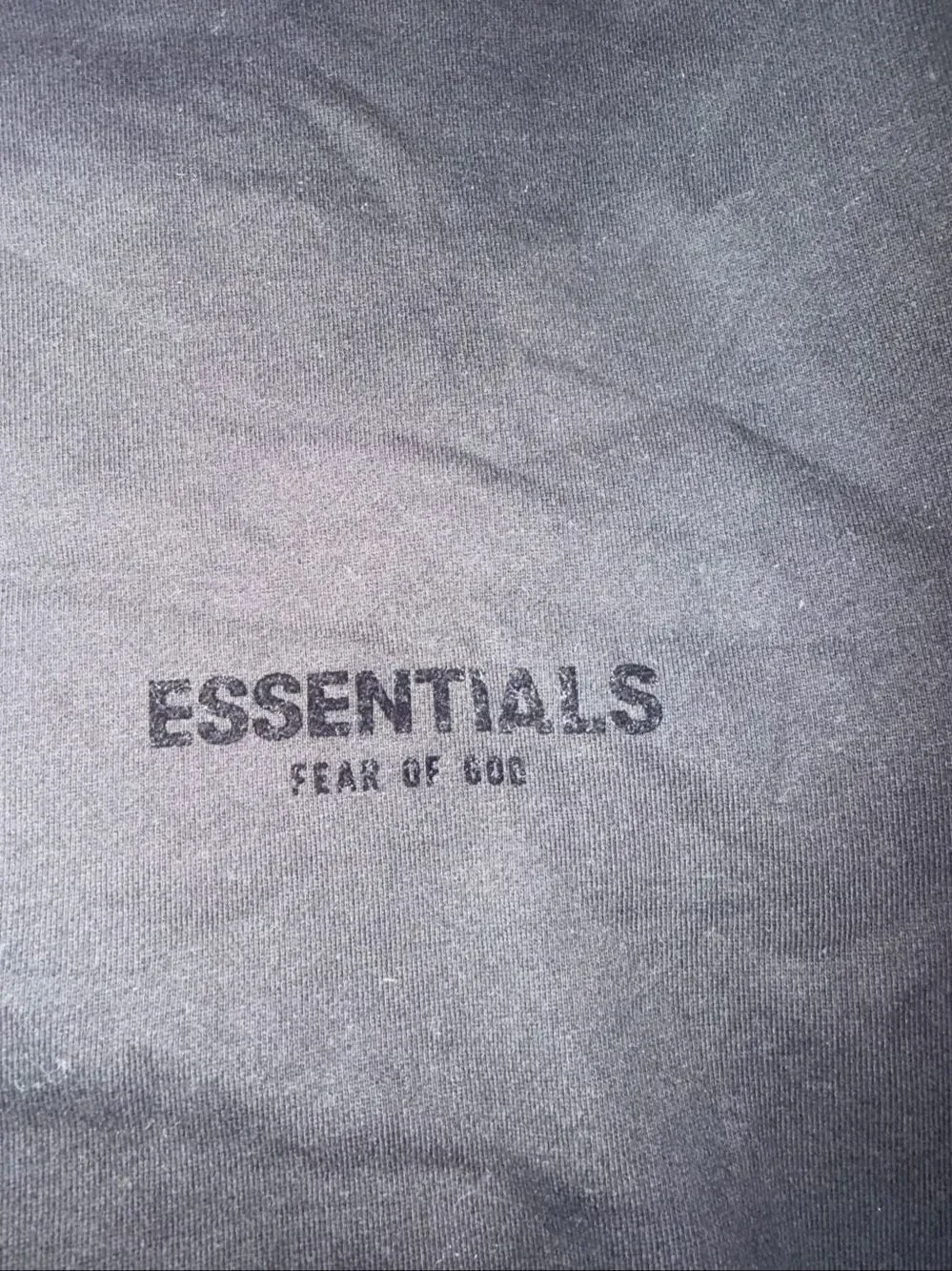Fear of God Essentials Pullover Sweatshirt Black Stretch Limo Size XS New